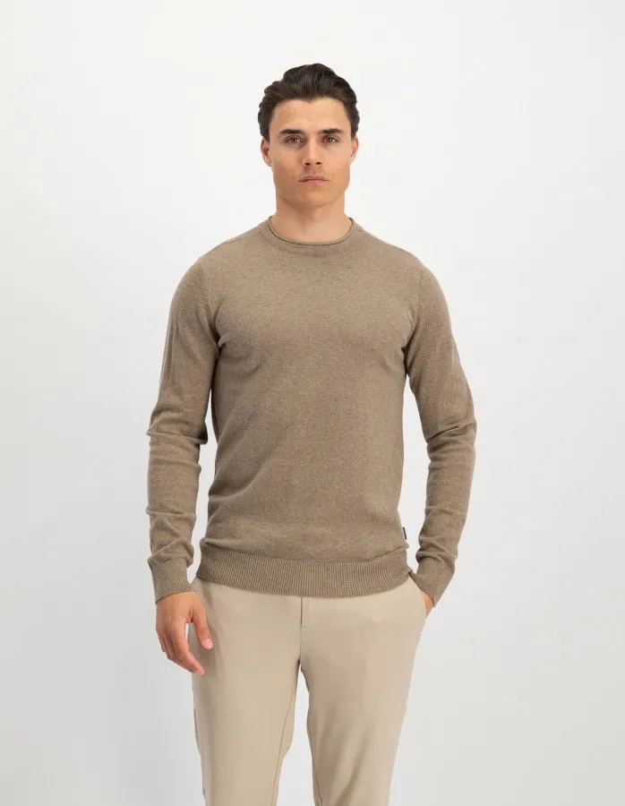 230537 PIM 50004 Taupe Melee Heren Trui Saint Steve