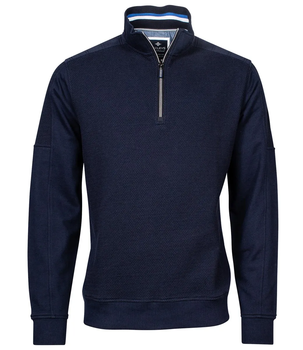 BAILEYS 11311655 HEREN SWEATER DONKERBLAUW MET RITSJE