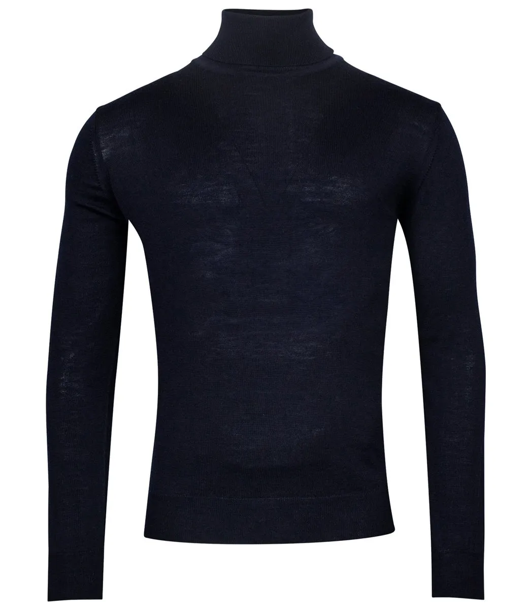 BAILEYS 120069105 HEREN COLTRUI HIGH NECK PULLOVER DONKERBLAUW MERINO WOL