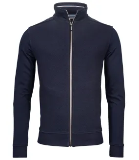 Baileys 212292-55 Baileys heren sweat vest donkerblauw ritsen