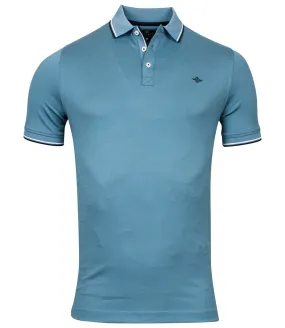Baileys 215213-32 heren polo petrol blauw blue heaven donkerblauwe details