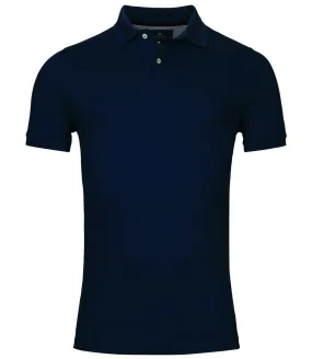 Baileys 215275-55 heren polo donkerblauw dark navy katoen stretch
