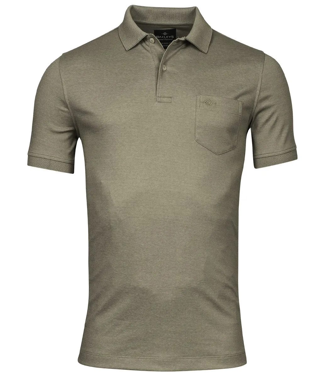 BAILEYS 21528058 HEREN POLO OLIJFGROEN CLIMBING IVY GREEN BORSTZAK