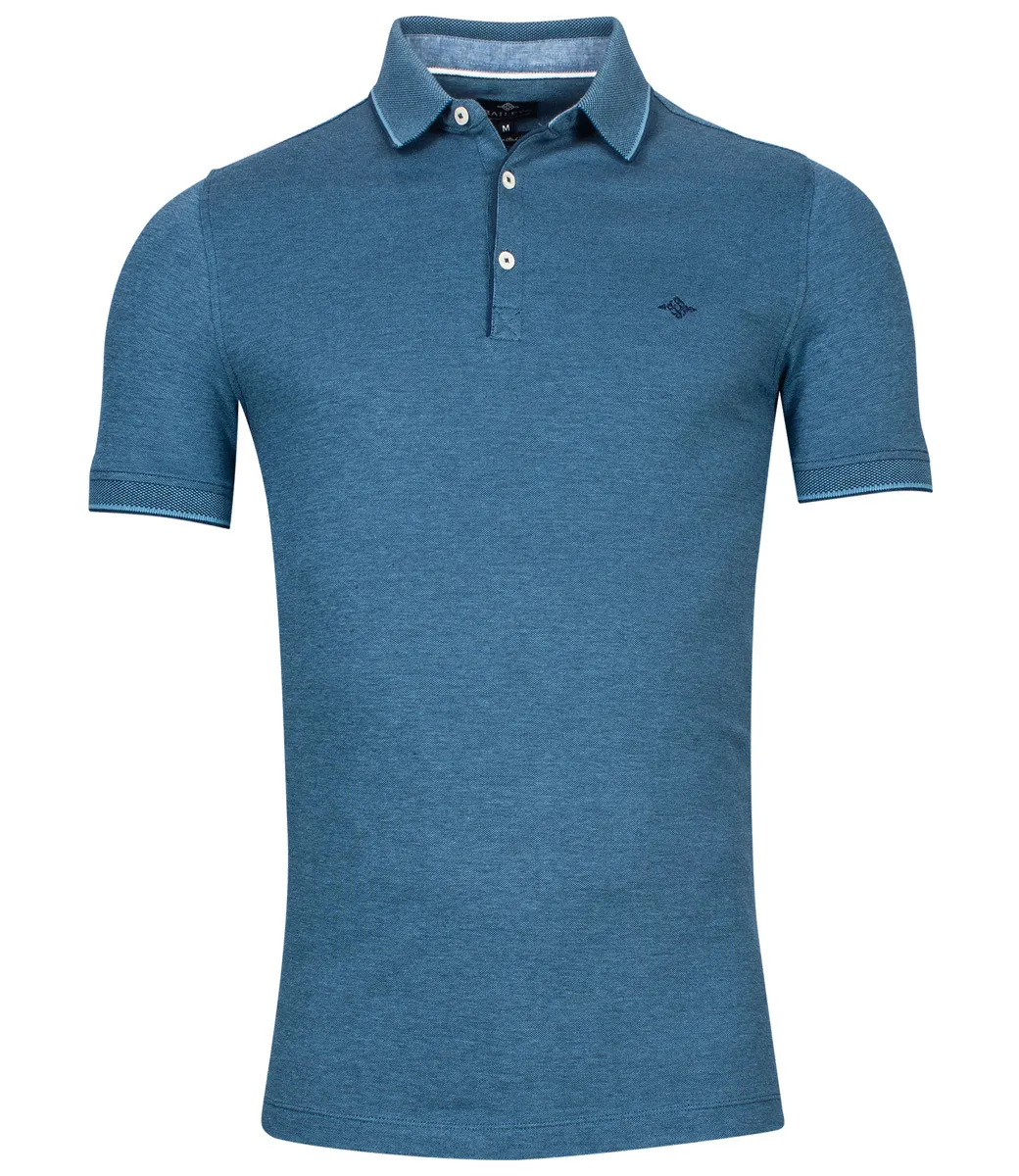 BAILEYS 21528736 HEREN POLO BLAUW KATOEN STRETCH INSIGNIA BLUE