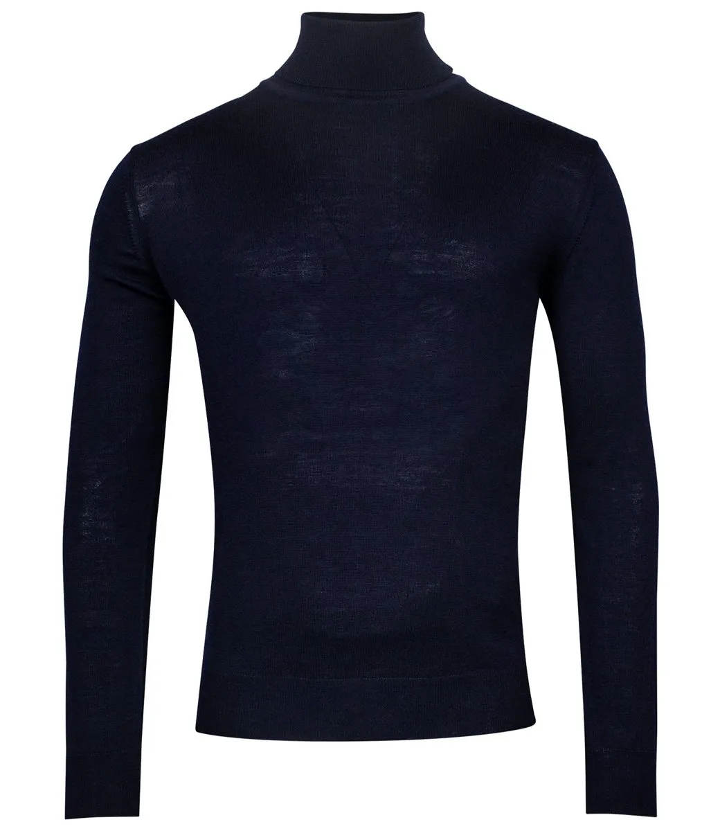 BAILEYS 220069105 HEREN COLTRUI HIGH NECK PULLOVER DONKERBLAUW MERINO WOL