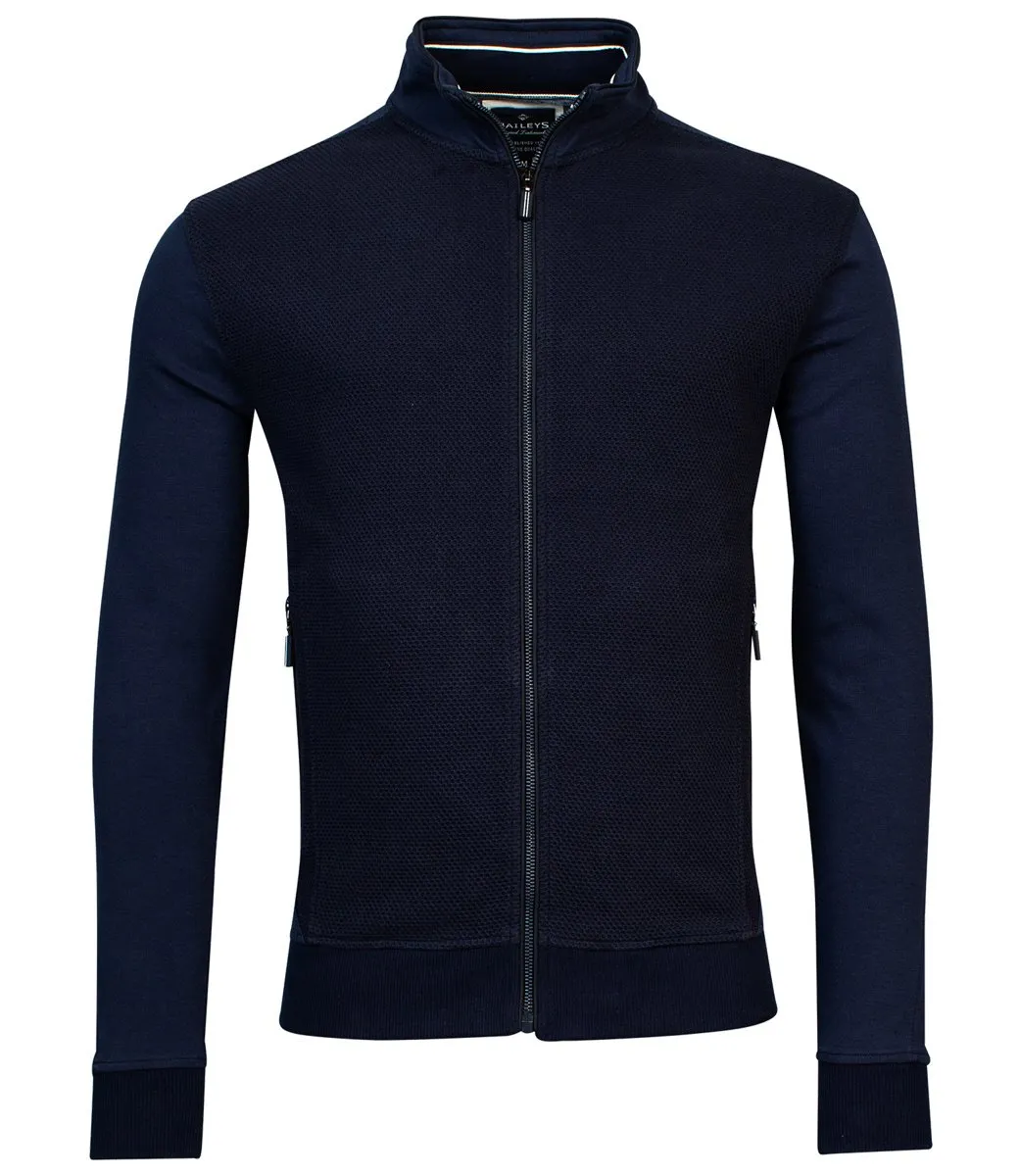BAILEYS 31221660 HEREN SWEAT VEST DONKERBLAUW NAVY RITSEN EN ZAKKEN