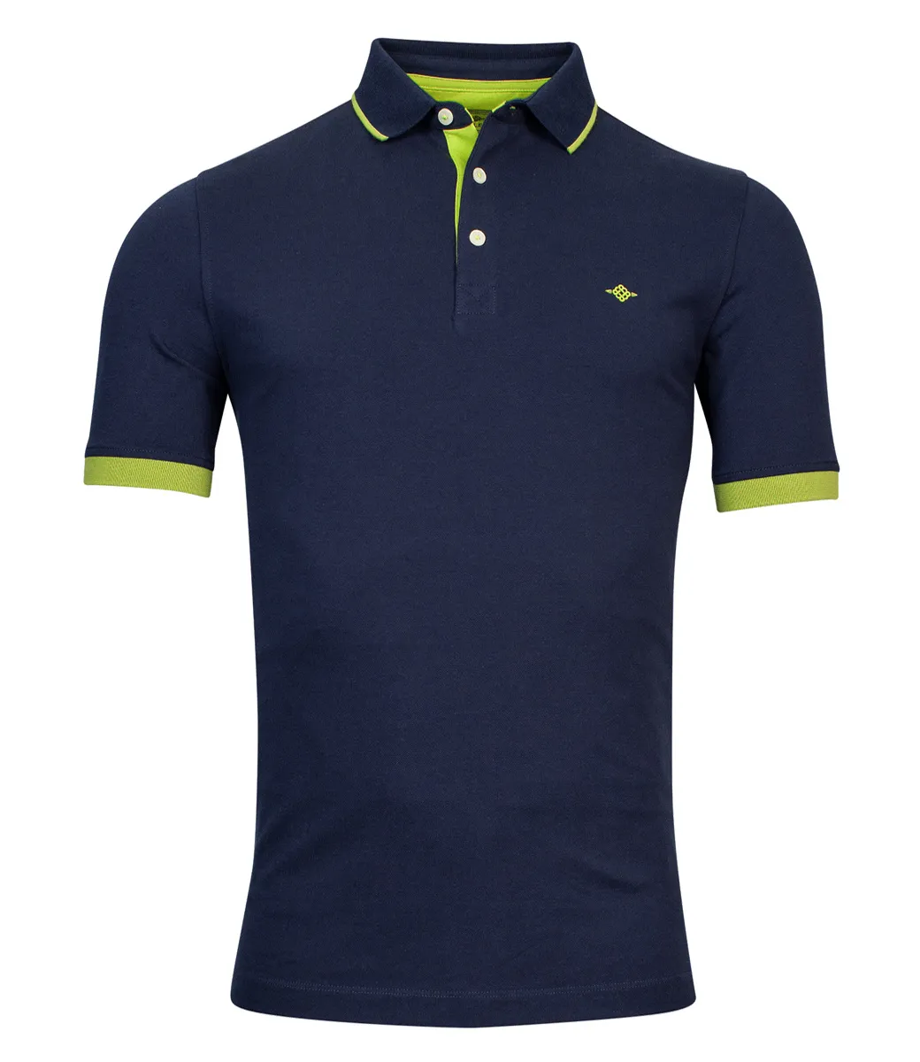 BAILEYS 31521169 HEREN POLO DONKERBLAUW KATOEN STRETCH