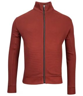 Baileys 322293-38 heren sweat vest steen rood structuur rits en zakken