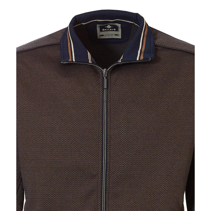 Baileys vest met rits dambord patroon Bruin