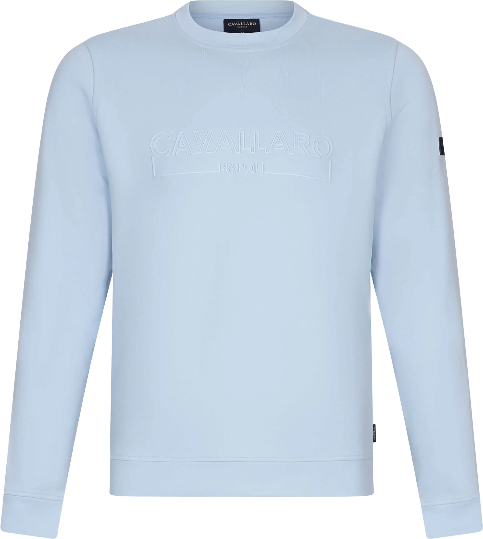 Cavallaro Napoli  Beciano Sweater Logo Lichtblauw