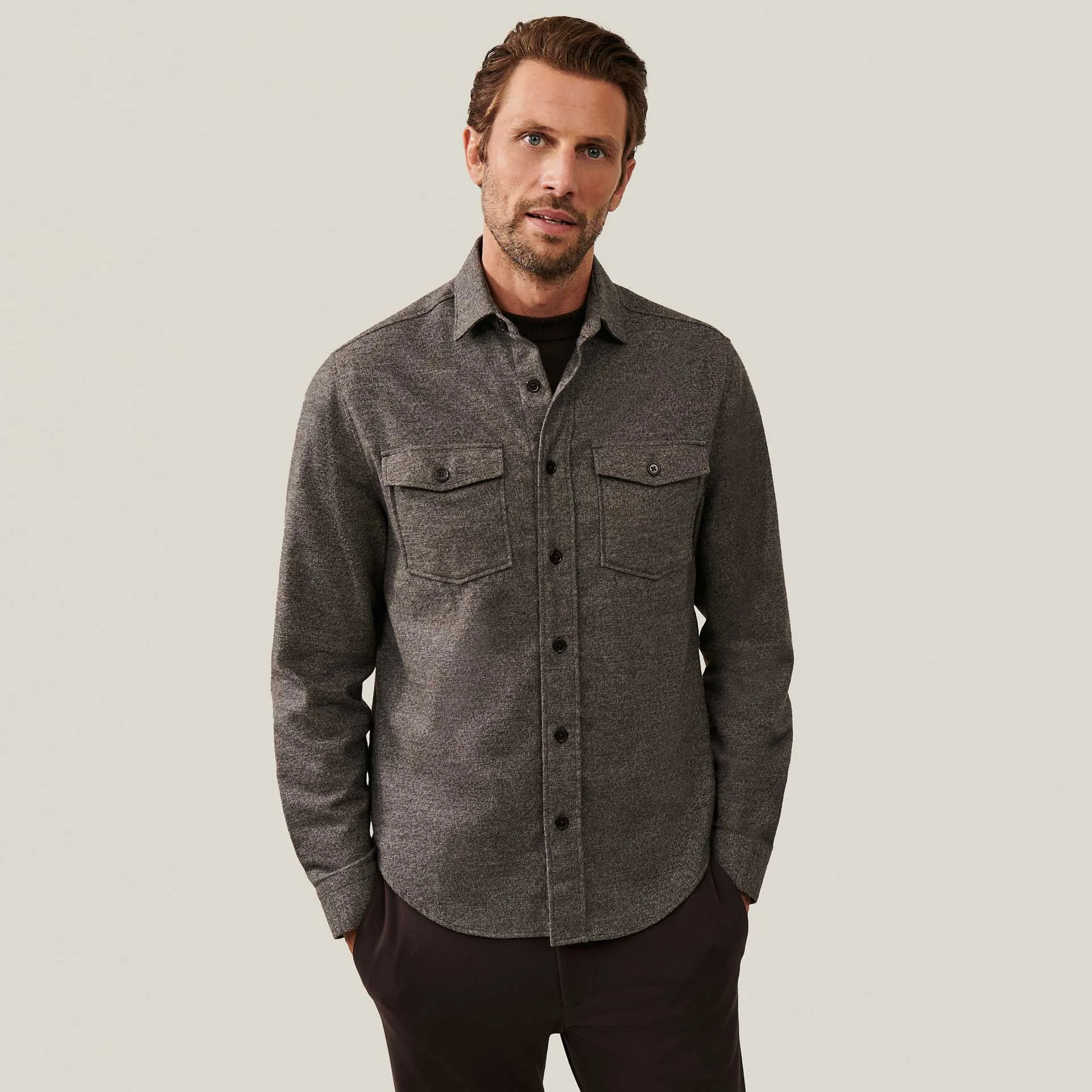 Cavallaro Napoli Overshirt Bruin            
