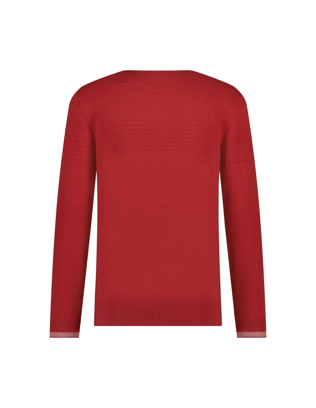 FELLOWS UNITED PULLOVER VNECK RIB DETAILS RED (31.1113 185)