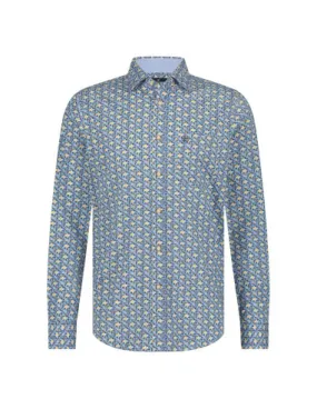 Fellows United Shirt Lange Mouw Leaves Stret Oker (41.6500 - 153)