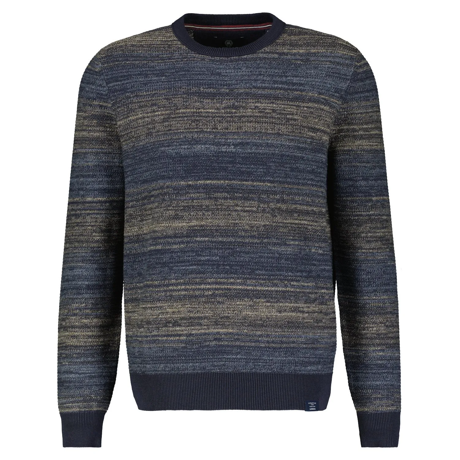 LERROS GEBREIDE TRUI MET RONDE HALS  CLASSIC NAVY