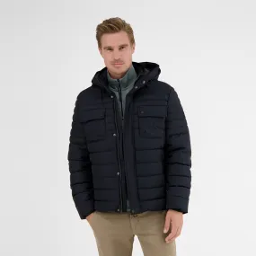 Lerros Gewatteerd Jack met Capuchon - Classic Navy